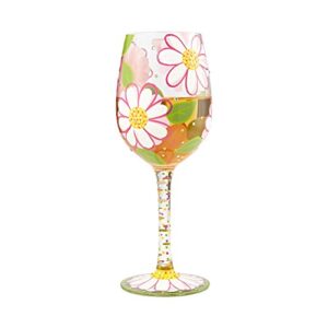 Enesco Oops I Daisied Wine Glass, Multicolor