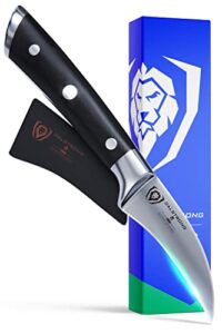 dalstrong tourne peeling paring knife - 2.75" - gladiator series elite - forged german high-carbon steel - sheath included - nsf certified