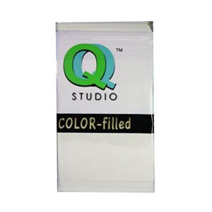 QQ Studio 100x Premium Smell Proof Food Safe Double-Sided Color Mylar Foil Flat Heat Sealable Sample Ziplock Bag 7.5x10cm (3x4") (White)