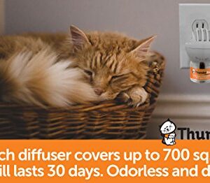 ThunderEase Cat Calming Pheromone Diffuser Refill | Powered by FELIWAY | Reduce Scratching, Urine Spraying, Marking, and Anxiety (60 Day Supply)