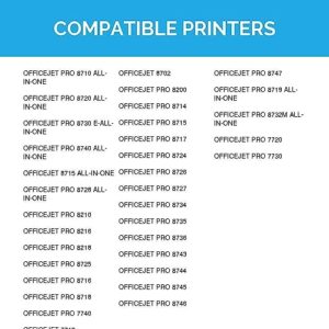 LD Products Compatible Replacements for HP 952XL Ink Cartridges 952 XL HY (4 Set- Black, Cyan, Magenta, Yellow) Compatible with OfficeJet 7740, 8702, 8715 and OfficeJet Pro: 7740, 8210, 8216, 8218