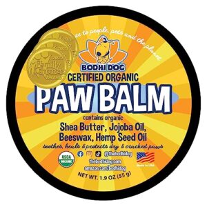 organic paw balm for dogs & cats | all natural soothing & healing for dry cracking rough pet skin | protect & restore cracked and chapped dog paws & pads | better than paw wax (paw balm, 2 oz)