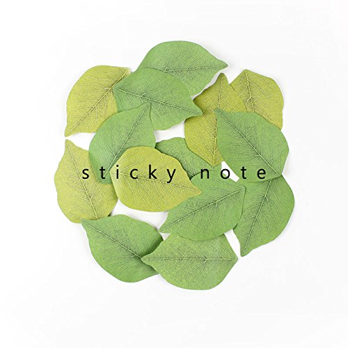 300 Sheets Leaf Sticky Notes Memo Pad Paper Sticker Pads (50 Sheets/Pad x 6 Pads)