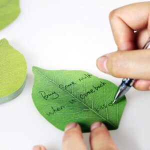 300 Sheets Leaf Sticky Notes Memo Pad Paper Sticker Pads (50 Sheets/Pad x 6 Pads)