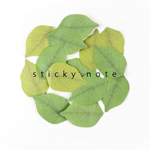 300 Sheets Leaf Sticky Notes Memo Pad Paper Sticker Pads (50 Sheets/Pad x 6 Pads)