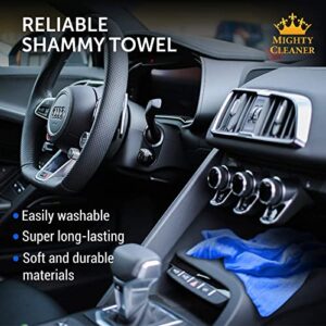 Premium Chamois Cloth for Car Drying - 26”x17” - Super Absorbent Reusable Shammy Towel for Car + Storage Tube - Scratch-Free Car Drying Shammy