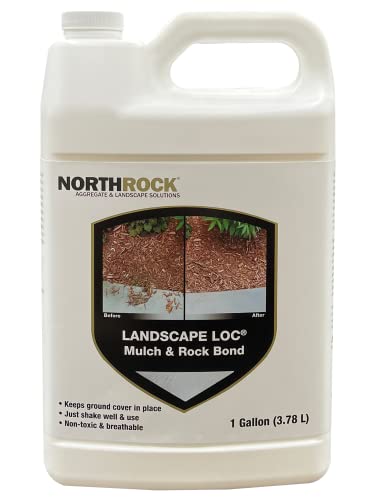 Landscape Loc Mulch & Rock Bond - Mulch, Rock and Pea Gravel Glue, Lock Landscaping in Place, Ready-to-Use, Sprayable, Adhesive, Binder, and Stabilizer (1 Gallon, 1)