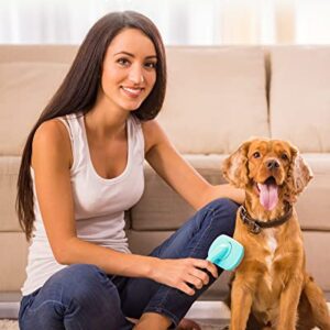 Glendan Dog Brush & Cat Brush- Slicker Pet Grooming Brush- Shedding Grooming Tools(Blue)