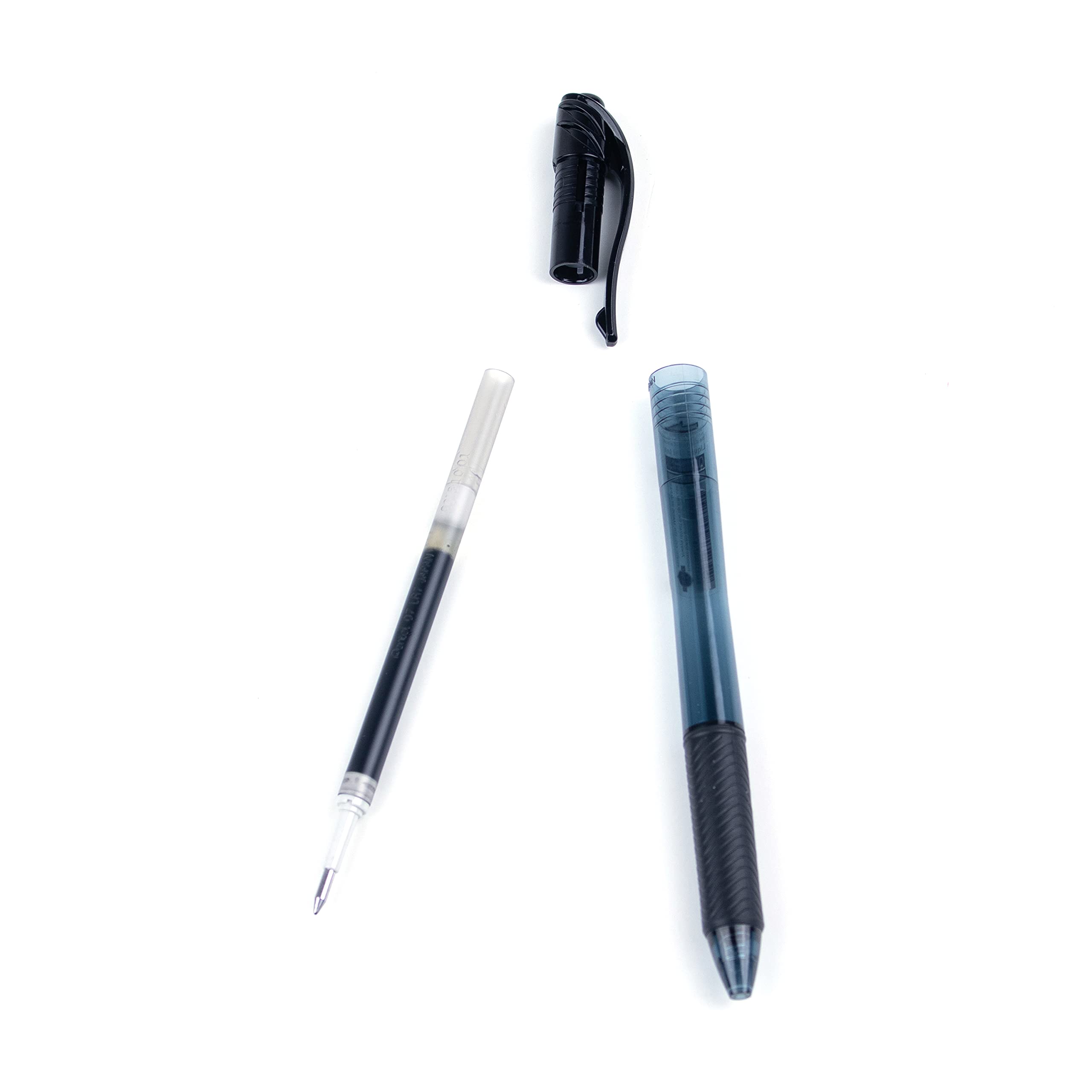 Pentel Refill Ink for BL57/BL77 EnerGel Liquid Gel Pen, Box of 12, 0.7mm, Metal Tip, Black Ink (LR7-A-12)