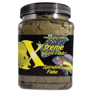 xtreme aquatic foods 2227-e spirulina flake, 3 oz