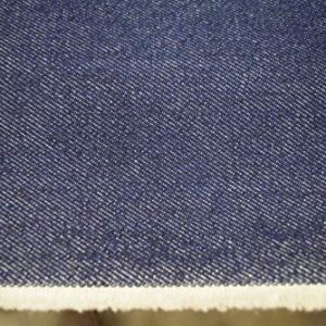 Dark Blue 100% Cotton Indigo Blue Denim Fabric 10oz- Denim 60" Wide-Sold by The Yard