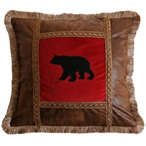 black forest decor bear pane pillow
