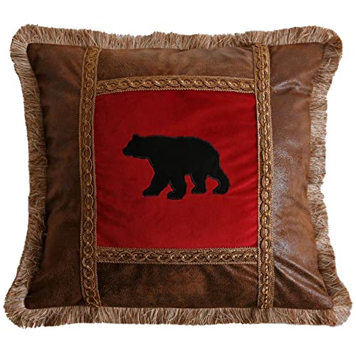 BLACK FOREST DECOR Bear Pane Pillow