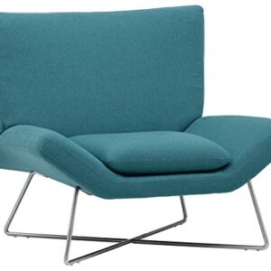 Amazon Brand – Rivet Farr Lotus Accent Chair, 39.8"W, Aqua