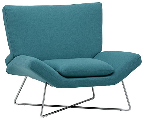 Amazon Brand – Rivet Farr Lotus Accent Chair, 39.8"W, Aqua