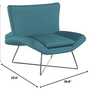 Amazon Brand – Rivet Farr Lotus Accent Chair, 39.8"W, Aqua