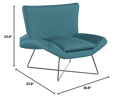 Amazon Brand – Rivet Farr Lotus Accent Chair, 39.8"W, Aqua