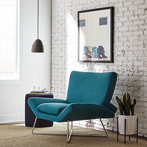 Amazon Brand – Rivet Farr Lotus Accent Chair, 39.8"W, Aqua