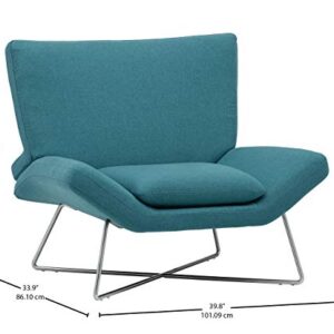 Amazon Brand – Rivet Farr Lotus Accent Chair, 39.8"W, Aqua