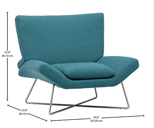 Amazon Brand – Rivet Farr Lotus Accent Chair, 39.8"W, Aqua