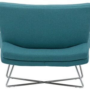 Amazon Brand – Rivet Farr Lotus Accent Chair, 39.8"W, Aqua