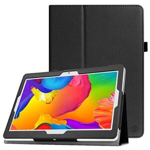 fintie case for zonko k105 10.1, meize 10, dragon touch notepad k10 / max10 10.1 tablet, premium pu leather stand cover for lectrus, victbing, hoozo, winsing 10 android tablet, black