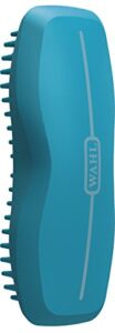 wahl professional animal equine grooming rubber curry horse brush, turquoise (858712-100)