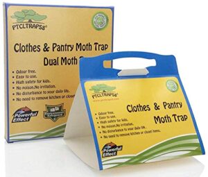 dual moth traps for clothes and pantry highly effective all-around moth traps,pro cloest essentials get rid of wool moths with natural safe and odor-free dual premium pheromone