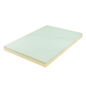 ZINUS 1.5/3/4-inch Green Tea Memory Foam Mattress Topper, Pressure-Relieving Layers, CertiPUR-US Certified, (4 in, Queen)