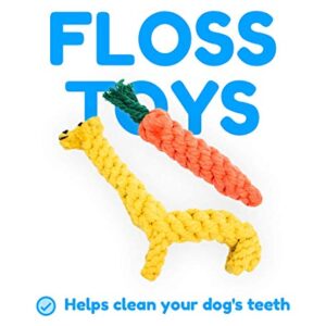 Pacific Pups Products for Dogs - Dog Toys for Aggressive Chewers, 11 Heavy Duty Dog Chew Toys for Aggressive Chewers, Cotton Puppy Chew Toys for Teething, Dogs Toys, Benefits Non-Profit Dog Rescue