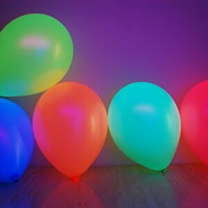 DIRECTGLOW LLC Neon 24oz Blacklight Reactive Bowls + Blacklight Balloons   (8, Neon Assorted)