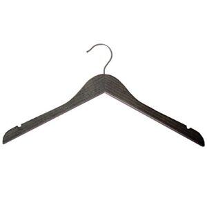 nahanco 29917hu wooden shirt hangers - line - 17" grey wash - home use (pack of 25)