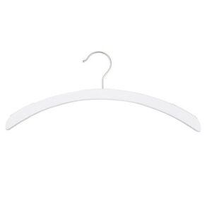nahanco 40117hu wooden shirt hangers - retro series - low gloss white - home use (pack of 25)