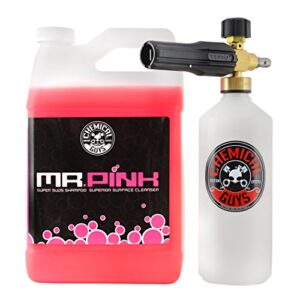 chemical guys hol144 torq foam cannon snow foamer & mr. pink super suds shampoo & superior surface cleaning soap, 1 gal, 2 items