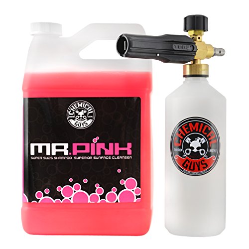 Chemical Guys HOL144 TORQ Foam Cannon Snow Foamer & Mr. Pink Super Suds Shampoo & Superior Surface Cleaning Soap, 1 Gal, 2 Items