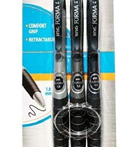 Forma 1.0 mm Ball Point Retractable Black Ink- (5 packs of 3, 15 ct.) Colors as shown in main picture