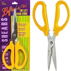 lefty’s left handed kitchen scissors - stainless steel heavy duty general purpose shears - dishwasher safe easy to clean - ultra sharp - great gift for left-handed people lefties adults & women
