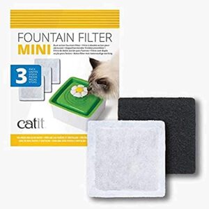 catit senses 2.0 mini cat water fountain filters, 3 pack