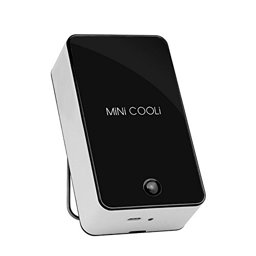 BeautyU&Me Portable Mini Cooli USB Rechargeable Hand Held Air Conditioner Summer Cooler Fan (Black)