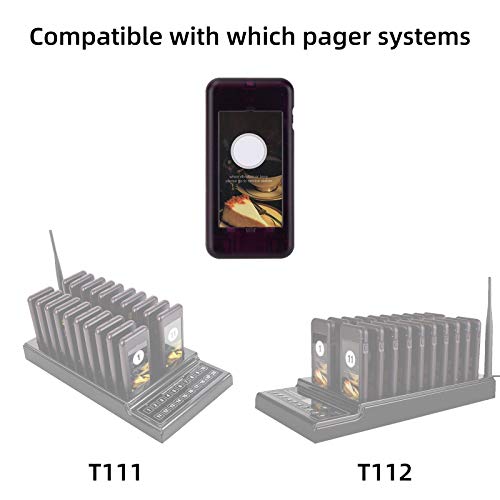 Retekess T111,T112,TD174 Single Buzzer,Lanyard Hole Design,3 Pompt Modes,Change Label Paper,Long Range,Rechargeable Pager for Restaurant,Nursery,Hospital,Church,Food Truck