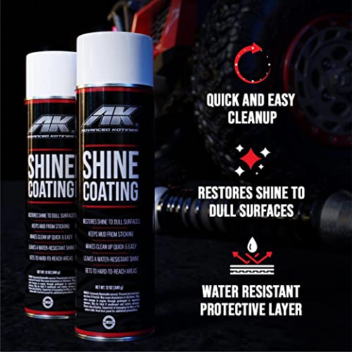 Advanced Kotings High Gloss Shine Coating Spray | Revives Dull Surfaces, UV Protectant, Vinyl, Rubber, Plastic, Easy Off-Road Clean-Up, ATV, UTV, Dirt Bikes Surfaces | Net Weight 12oz - Single Bottle