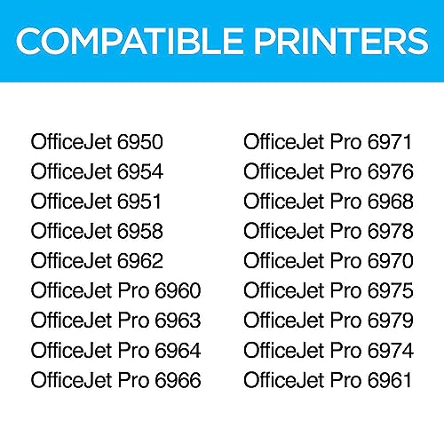 LD Products Compatible Replacement for HP 902xl Ink Cartridges Combo Pack 902 XL High Yield (1 Black 1 Cyan 1 Magenta 1 Yellow 4-Pack) for OfficeJet Pro 6950 6958 6962 6963 6964 6968 6978 6970 6979