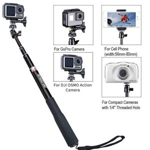 Smatree Telescoping Selfie Stick with Tripod Stand Compatible for GoPro Hero 11/10/9/8/7/6/5/4/3+/3/Session/GOPRO Hero (2018),Insta360,DJI OSMO Action,Ricoh Theta S/V,Compact Cameras and Cell Phones