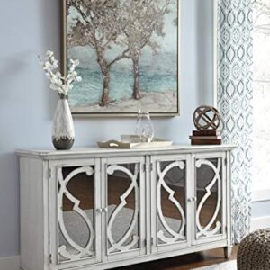 Signature Design by Ashley Mirimyn Vintage Accent Cabinet or TV Stand, Light Gray