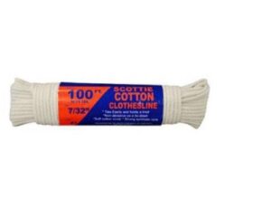 #7 7/32" x 100 ft scottie cotton clothesline white