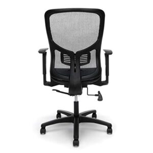 OFM Essentials Collection Mesh Seat Ergonomic Office Chair with Lumbar Support, in Black