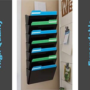 1InTheHome Expandable Wall File Organizer, Letter-Sized,"7 Pocket, Black"