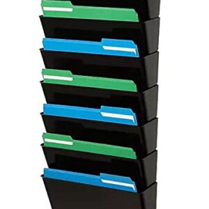 1InTheHome Expandable Wall File Organizer, Letter-Sized,"7 Pocket, Black"