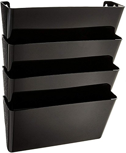 1InTheHome Expandable Wall File Organizer, Letter-Sized,"7 Pocket, Black"