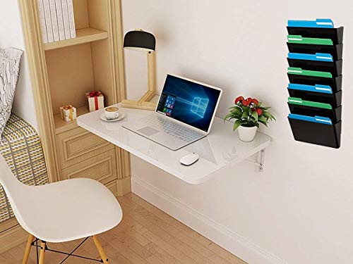 1InTheHome Expandable Wall File Organizer, Letter-Sized,"7 Pocket, Black"